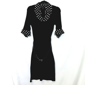 Fun, figure-flattering, silk blend dress.